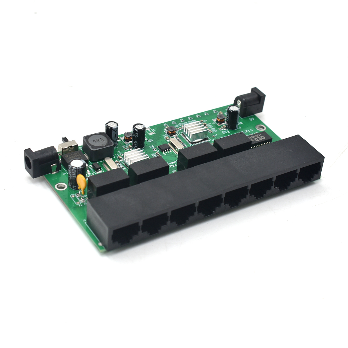 Product Gallery: Unmanaged 24V PoE Powered Switch, 7-Port Fast Ethernet + 1 Gigabit Uplink, Reverse PoE, Desktop/Wall-Mount for IP Cameras and Remote Sites 7