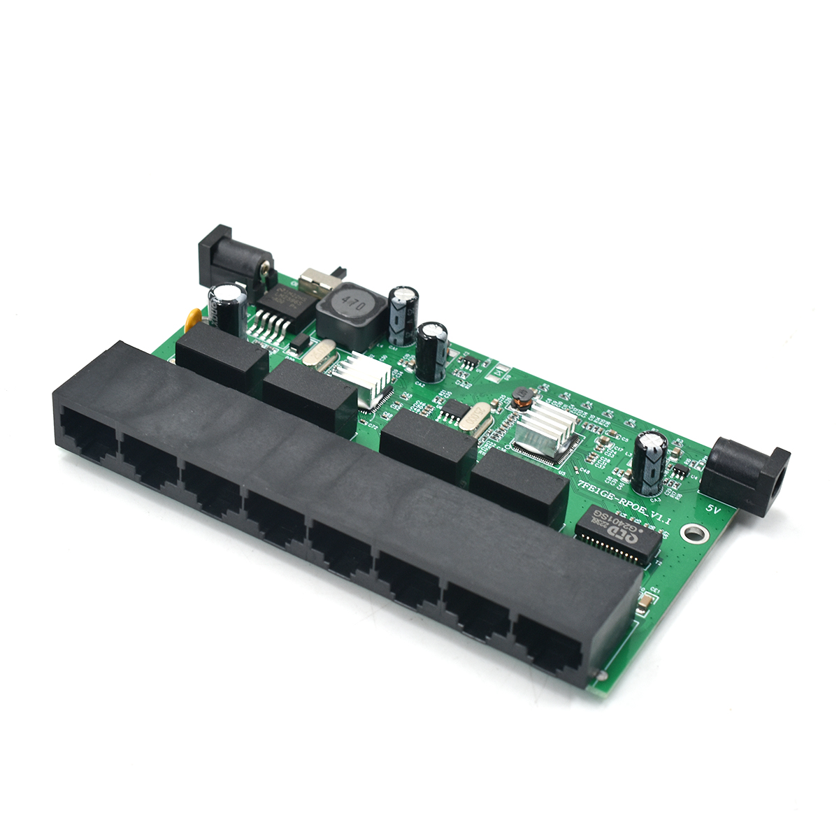 Product Gallery: Unmanaged 24V PoE Powered Switch, 7-Port Fast Ethernet + 1 Gigabit Uplink, Reverse PoE, Desktop/Wall-Mount for IP Cameras and Remote Sites 8