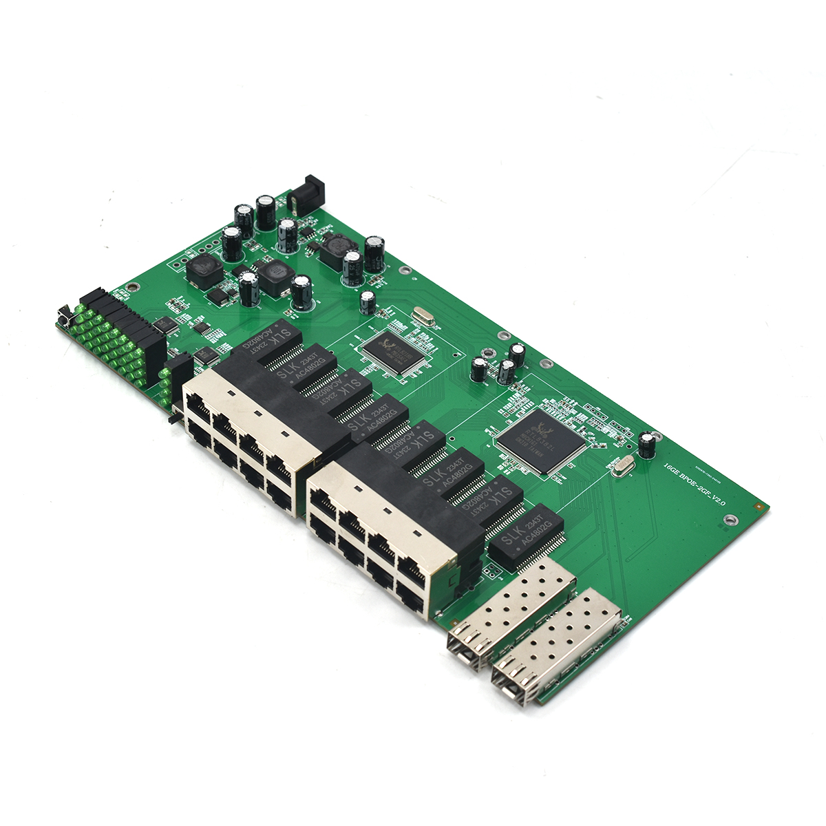 Product Gallery: Unmanaged PoE Powered Network Switch, 16 Gigabit Ports with 2 SFP Fiber Uplinks, Desktop Metal Case for Remote Power Input 10