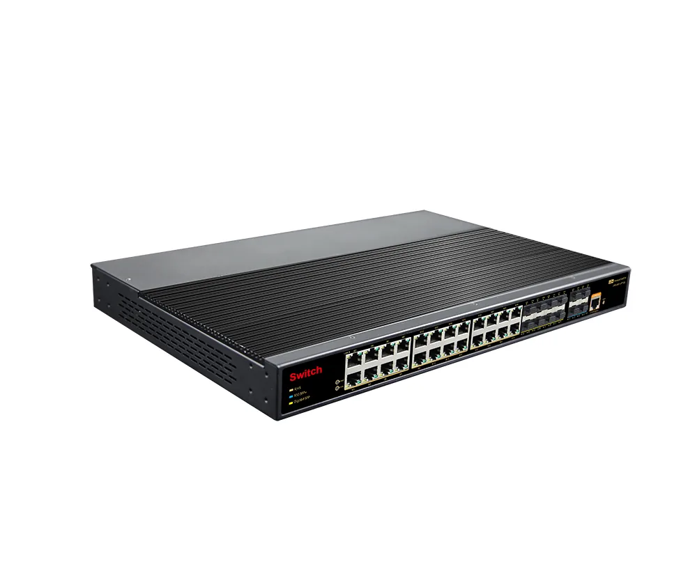 Product Gallery: Managed 36-Port L3 Industrial Ethernet Switch with 24 Gigabit RJ45, 8 SFP, 4 SFP+ 10G Uplink, Rack-Mount 3