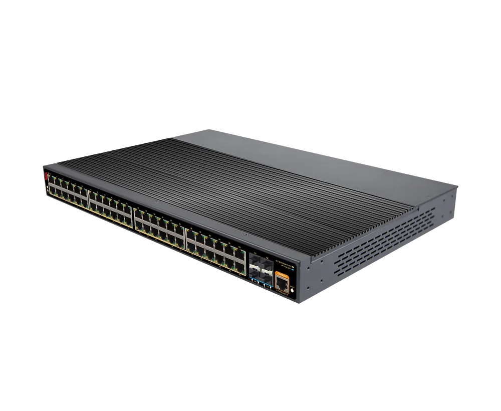 Product Gallery: Managed 52-Port L3 Industrial Ethernet Switch, 48 Gigabit RJ45, 4 SFP+ 10G Uplinks, Rack-Mount Fanless Design 3